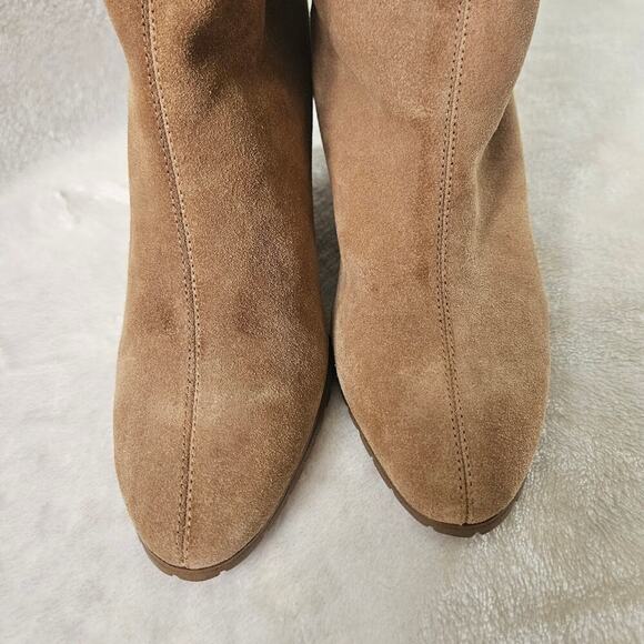 Colin Stuart Wedge Boots Womens Size 8 Tan Suede Lace-Up Warm - Picture 4 of 12